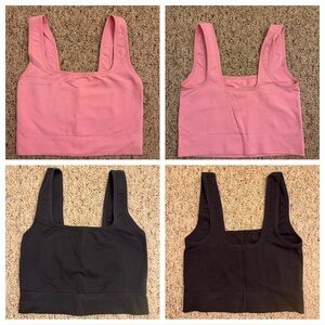 All in Motion Pink and Black Tank Tops